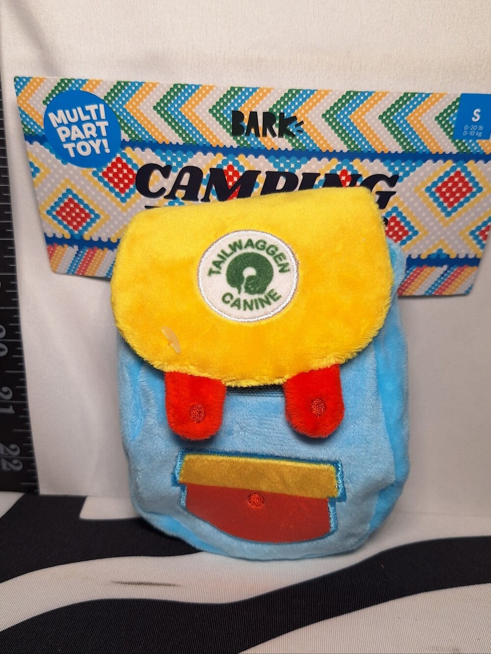 NWT Bark Camping Yapsack Dog Toy S